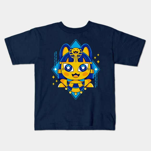 Ankha Kawaii Kids T-Shirt by logozaste